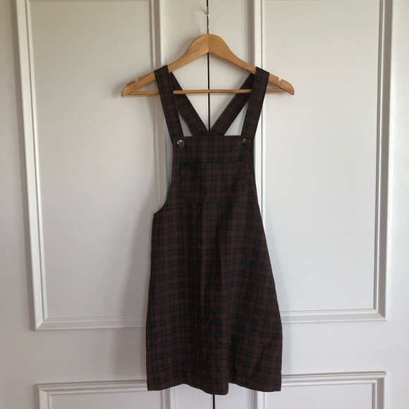 Tracy Evans Dresses & Skirts - Tracy Evans Plaid Overall Dress Vintage Junior Size 3